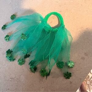 Green Hair Accessory with Shamrock Details NWOT
